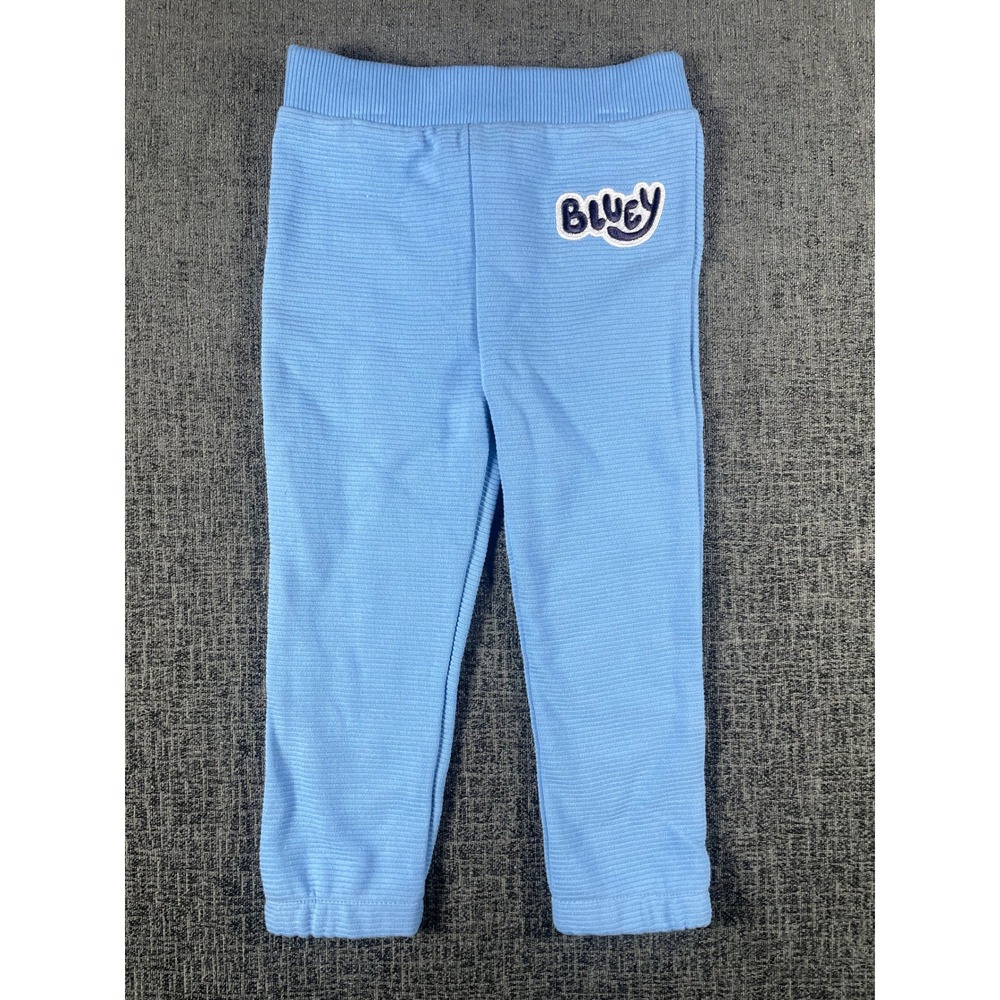 Bluey Toddler Ribbed Jogger Pants Blue Size 24M‎